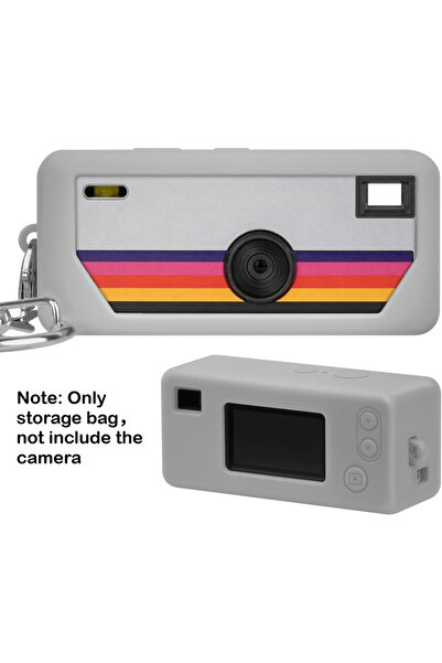 Choice جراب سيليكون رمادي لكاميرا كوداك شارميرا الرقمية سلسلة مفاتيح ، كاميرا...