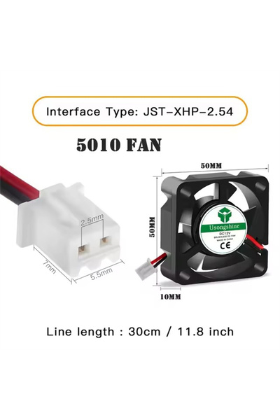 Choice6 5010 12V 3D Pinter Parts for 3010 4010 5010 Fan 12V 5V 24V 2Pin DC Co...