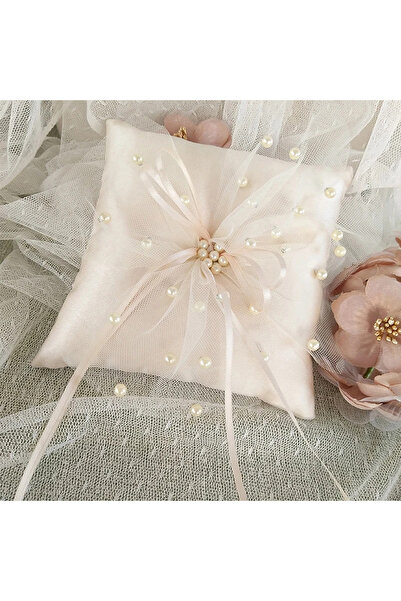 Choice Beige 1/2 PCs New Ring Pillow For Wedding Decoration Double Heart Rhin...