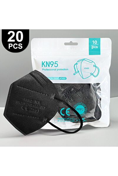 choice2 kn95-black-20pcs FFP2 Masks CE Approved KN95 mascarillas fpp2 5-layer...