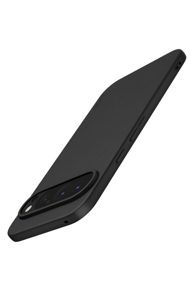 choice2 جراب فاخر من السيليكون غير اللامع باللون الأسود لهاتف جوجل بيكسل 7 بر...