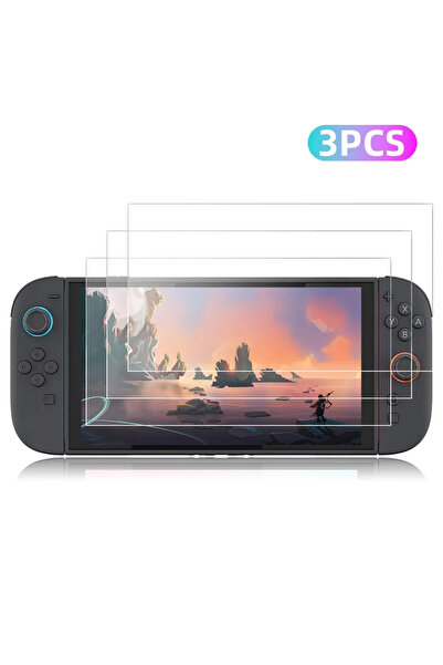 Choice1 3 قطع/2/3 قطع واقي شاشة زجاجي مقوى لجهاز نينتندو سويتش 2، شفاف عالي ا...