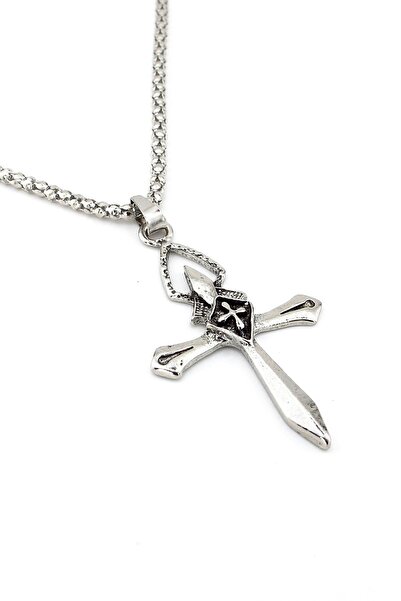 Stanbula Modern Gotik Ankh Fantasy Kılıç Haç Metal Erkek Kolye KY0020