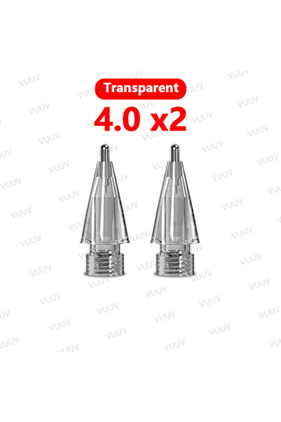 Choice10 4.0 شفاف x2 애플펜슬 펜촉 طرف قلم الرصاص 2.1 / برو / USB-C لرأس قلم iPad Ti