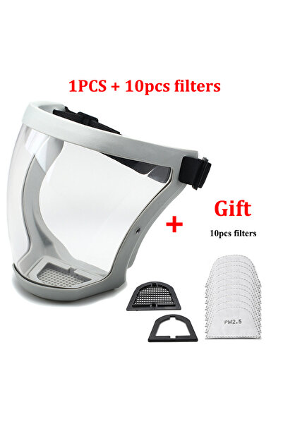 Choice قناع وجه رمادي شفاف، قطعة واحدة، واقي للوجه، مناسب للاستخدام الخارجي، ...