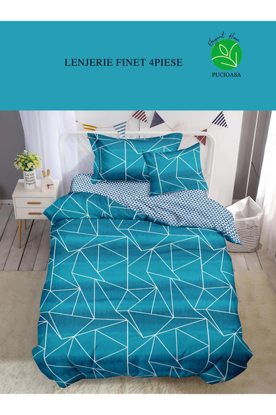FIONNA.RO Finet Duvet Cover Set With Stretchy 1 Person - Like A Mirror