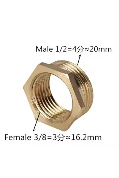 Choice4 3l8F to 1l2M Brass Adapter Fitting BSP Reducing Hexagon Bush Bushing ...
