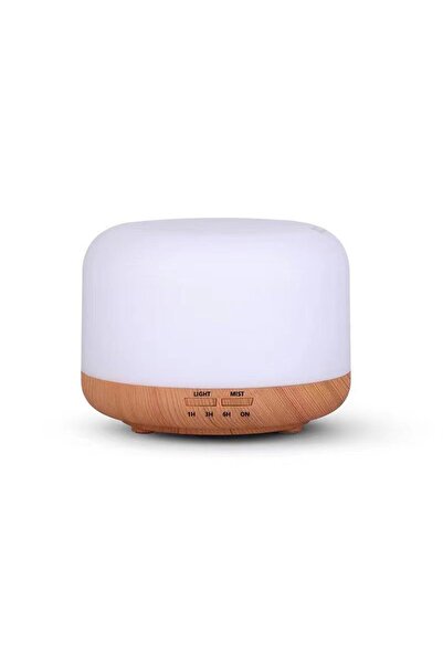 Choice1 موزع روائح ومرطب جو بتصميم خشبي بلون الخشب، سعة 500 مل، مزود بإضاءة ل...