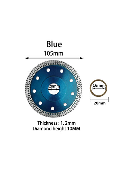 Choice1 Blue 105mm 105MM/115MM/125MM Turbo Diamond Saw Blade Granite Marble C...
