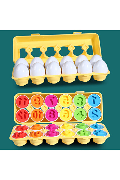 Choice3 12 بيضة متطابقة برقم 12، ألعاب مونتيسوري حسية للأطفال، بيض عيد الفصح،...