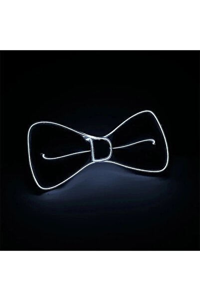 Choice6 white Men Glowing Bow Tie LED Luminous EL Wire Neon Party Halloween C...