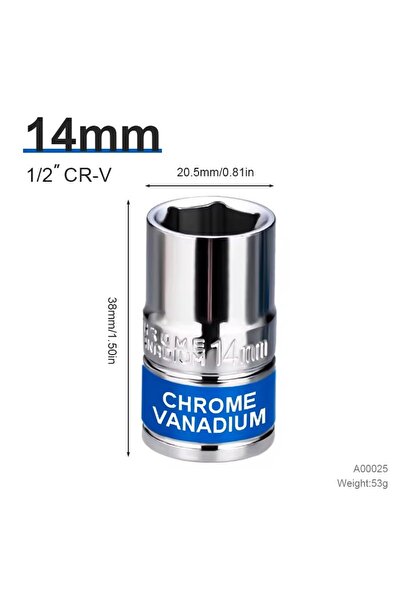 Choice8 مجموعة مفاتيح ربط عميقة للصدمات، مقاس 14 مم، 8-32 مم، 1/2 بوصة، مفتاح...