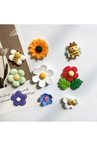 Choice3 11 قطعة من مغناطيسات الثلاجة المصنوعة من الراتنج المثلج على شكل زهور ...