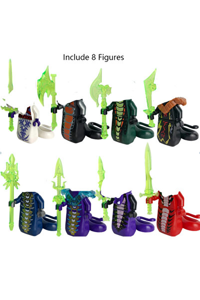 Choice1 8 Akuan No BOX Ninja Figures Building Blks basilisks Pythor Fangtom S...