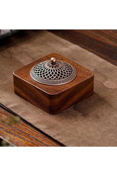 Choice4 مبخرة مربعة الشكل مصنوعة من الخشب الصلب، مبخرة للعلاج العطري الداخلي ...