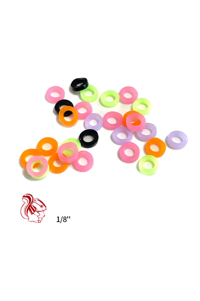 Choice 100 قطعة من حلقات اللاتكس المرنة الملونة للأسنان، وزن 3.5 أونصة، من تش...