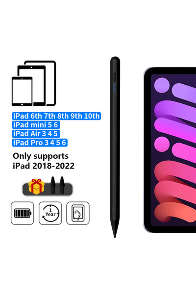 Choice6 قلم أسود لأجهزة iPad 2025، قلم اللمس لأجهزة iPad A16 وAir 11 و5 و4 وP...