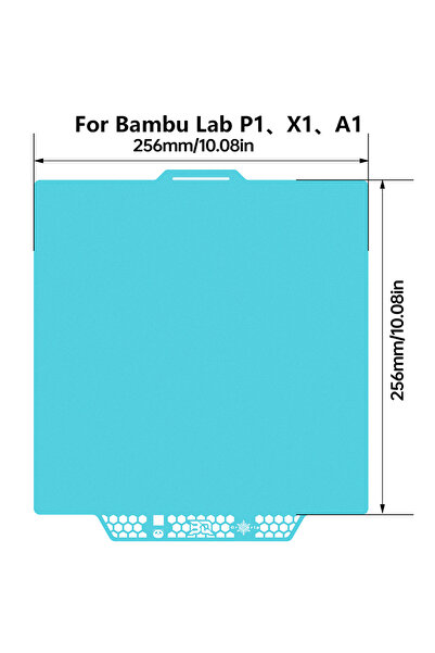 Choice22 2 PCS Glacier-256 BIGTREETECH Panda Build Plate For Bambu Lab P1 A1 ...