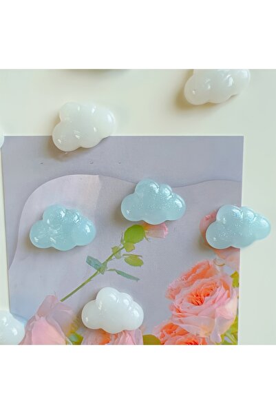 Choice ٦ قطع من مغناطيسات الثلاجة على شكل غيوم - قابلة لإعادة الاستخدام، مغنا...