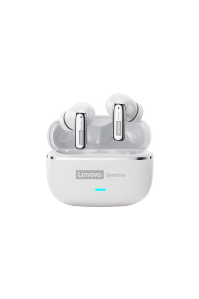 choice2 سماعات أذن لاسلكية لينوفو LE208 بيضاء اللون، مزودة بخاصية إلغاء ضوضاء...