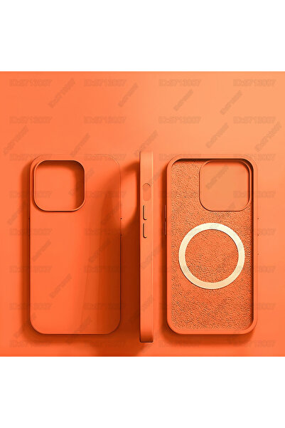 Choice جراب أصلي من السيليكون السائل المغناطيسي المقاوم للصدمات، برتقالي اللو...