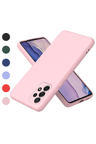 Choice77 غلاف هاتف من السيليكون السائل باللون الوردي الفاتح، متوافق مع شبكات ...