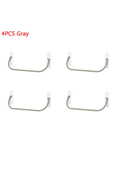 choice2 4pcs gray 4PCS Simple Shoe Rack Wall-mounted Bathroom Slippers Hook H...