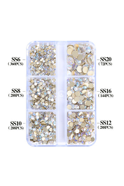 Choice1 1440Pcs 6 Grids Blue Moonlight Gold bottom 6 grids/box non thermal fi...
