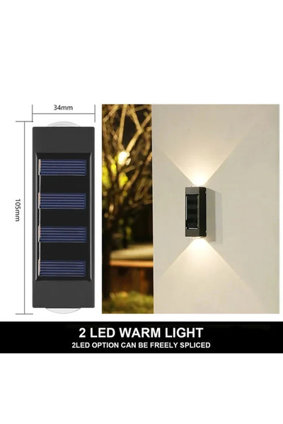 Choice9 B Solar Wall Lamp Outdoor Waterproof Solar Powered Light 4LED Beads U...