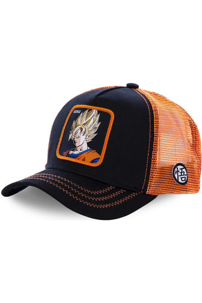 Choice4 قبعة بيسبول من بانداي، مقاس 55-60 سم، بتصميم غوكو البرتقالي، جميع الأ...