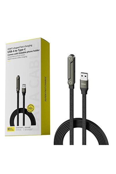 Choice1 USB to C 65W 240W Fast Charging Foldable Phone Holder Data Cable Fast...