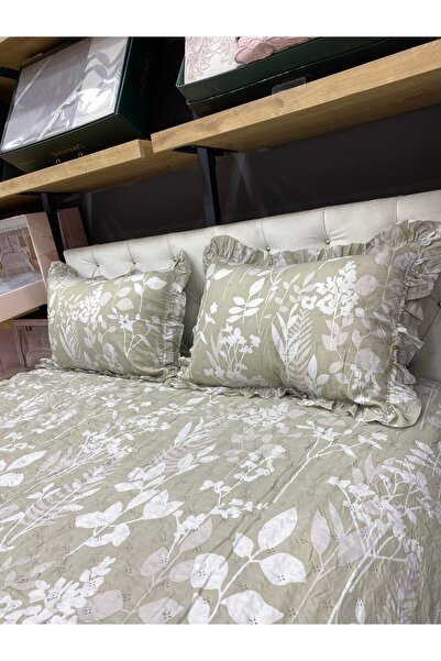 Çapa Home Ruffled Dila Printed Stone Wash Micro Soft Double Bedspread