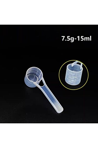 Choice8 7.5g-15ml 5pcs/set Transparent Plastic Spoon Measuring Flat-bottomed ...