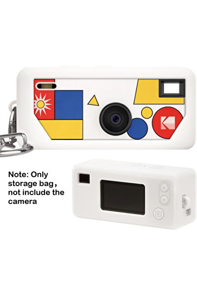 Choice4 جراب سيليكون أبيض لكاميرا كوداك شارميرا الرقمية سلسلة مفاتيح ، كاميرا...