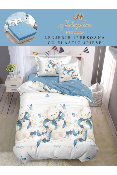 FIONNA.RO Finet Duvet Cover Set with Stretchy 1 Person - Bears Gift