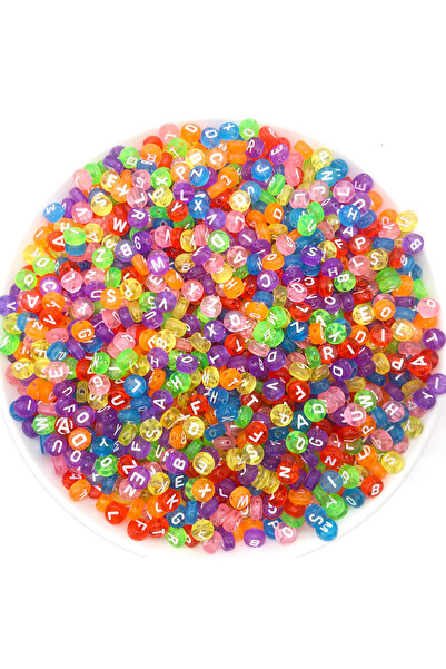 Choice3 14154-100pcs-A Randomly Mix 100pcs Acrylic 26 English Letter Beads Ro...