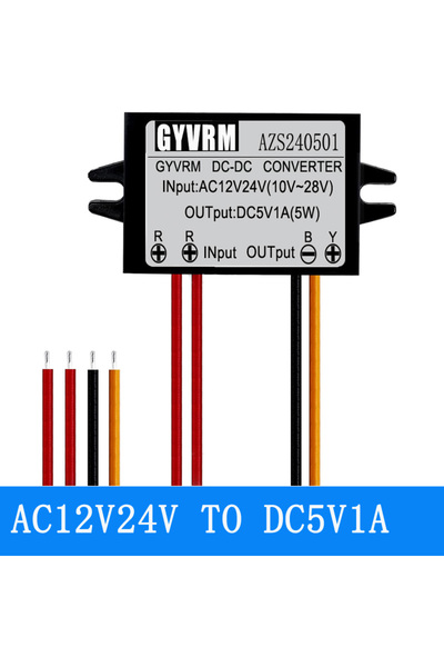 choice2 DC5V AC12V24V(10-28V) 1A AC to DC Converter 24V to 5V 1A 2A 3A 4A 5A ...