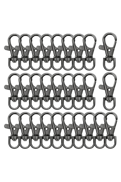 Choice20 ٥ قطع سوداء، ٥/١٥/٣٠/٦٠/١٠٠ قطعة، مشابك خطافية سلسلة مفاتيح، مشابك د...