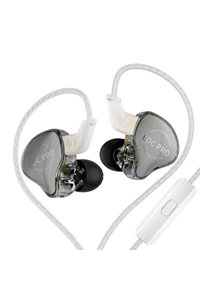 Choice3 سماعة أذن سلكية مطلية بالفضة من نوع MIC KZ EDC Pro، مزودة بمحركات دين...