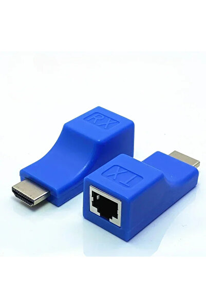 Choice موسع شبكة أزرق 1080P HD 4K متوافق مع HDMI ومنافذ RJ45 بطول 30 مترًا إل...