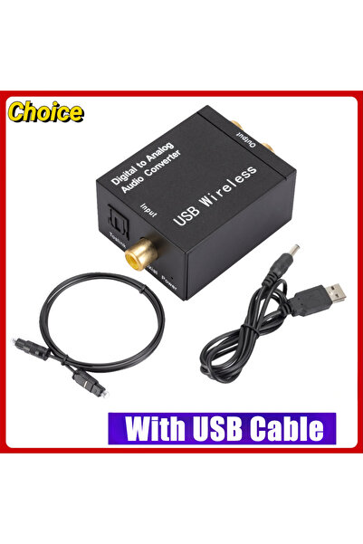 Choice3 مزود بكابلين: محول صوت رقمي إلى تناظري (DAC)، مقبس 3.5 مم، كابل ألياف...