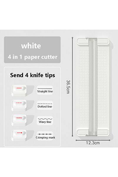 Choice5 white 1PC 4 in 1 two-way paper cutter, manual office paper cutter, se...
