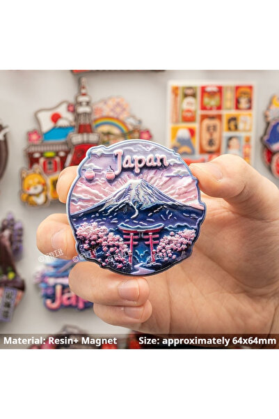 Choice11 مغناطيس ثلاجة تذكاري ياباني من جبل فوجي، مناسب للأماكن السياحية، ديك...