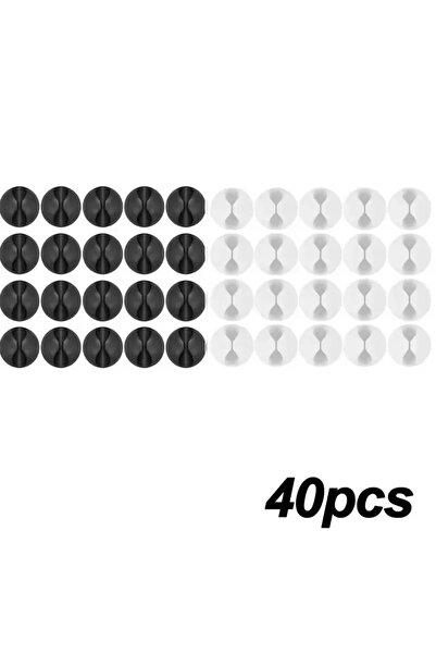 Choice4 40x مشابك كابلات سطح المكتب المحمولة اللاصقة لإدارة الكابلات وحامل أس...