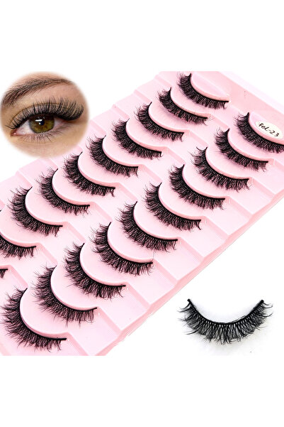 Choice5 10pairsfei-23 New 10 pairs of mink eyelashes cat eyelashes fluffy and...