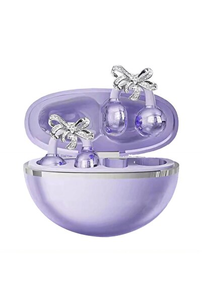 Choice1 سماعات أذن لاسلكية تعمل بتقنية البلوتوث، بلون بنفسجي، مزودة بمشبك، وأ...