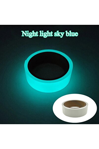 Choice3 ملصقات قطط مضيئة باللون الأزرق السماوي، 2 سم × 5 م، شريط لاصق، للاستخ...