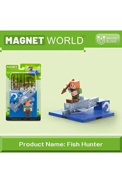 Choice5 مجموعة مكعبات بناء مغناطيسية من فيش هانتر، لعبة ماين وورلد، مكعبات طو...