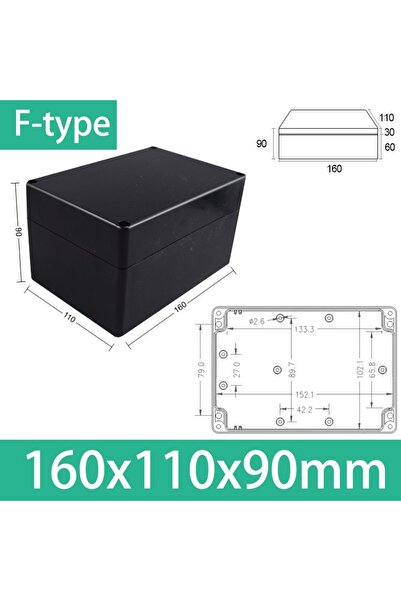 choice2 صندوق بلاستيكي مقاوم للماء من مادة ABS، أبعاده 160×110×90 مم، لحماية ...