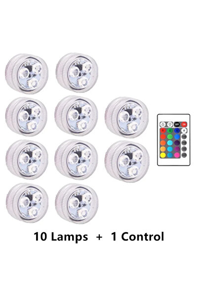 choice2 مصباح ليلي LED داخلي يعمل بالبطارية، مزود بـ 10 مصابيح وجهاز تحكم واح...